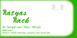 matyas mack business card
